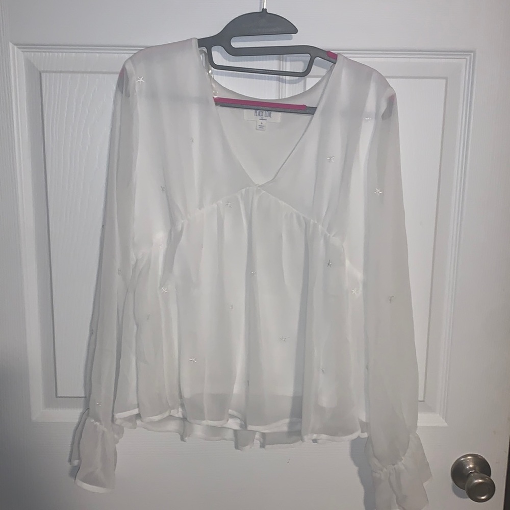 White blouse with stars!